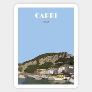 Capri Travel Poster Print Sticker